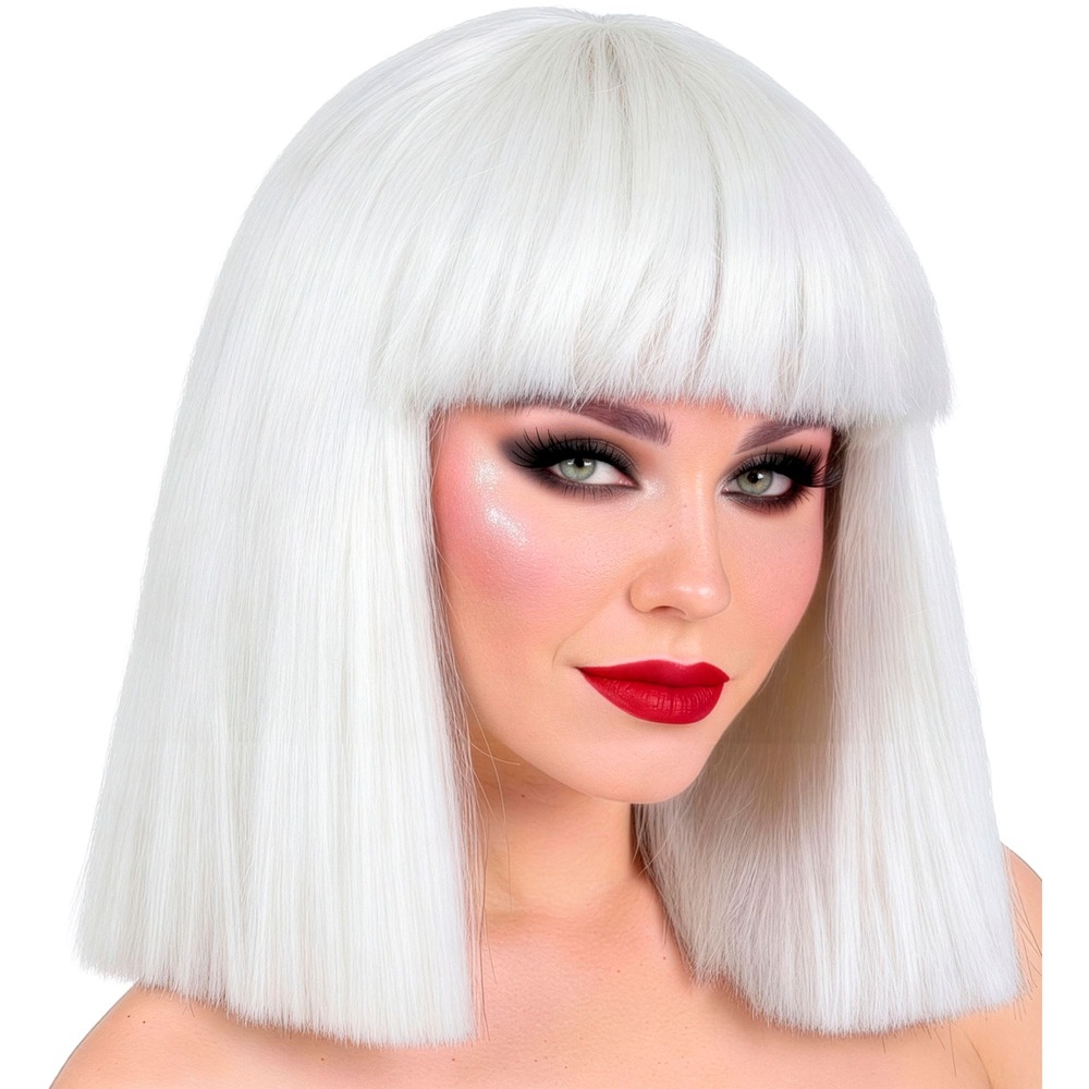 Showgirl Paryk Hvid | 70'erne Disco Paryk - Hovedtilbehør - Temashop