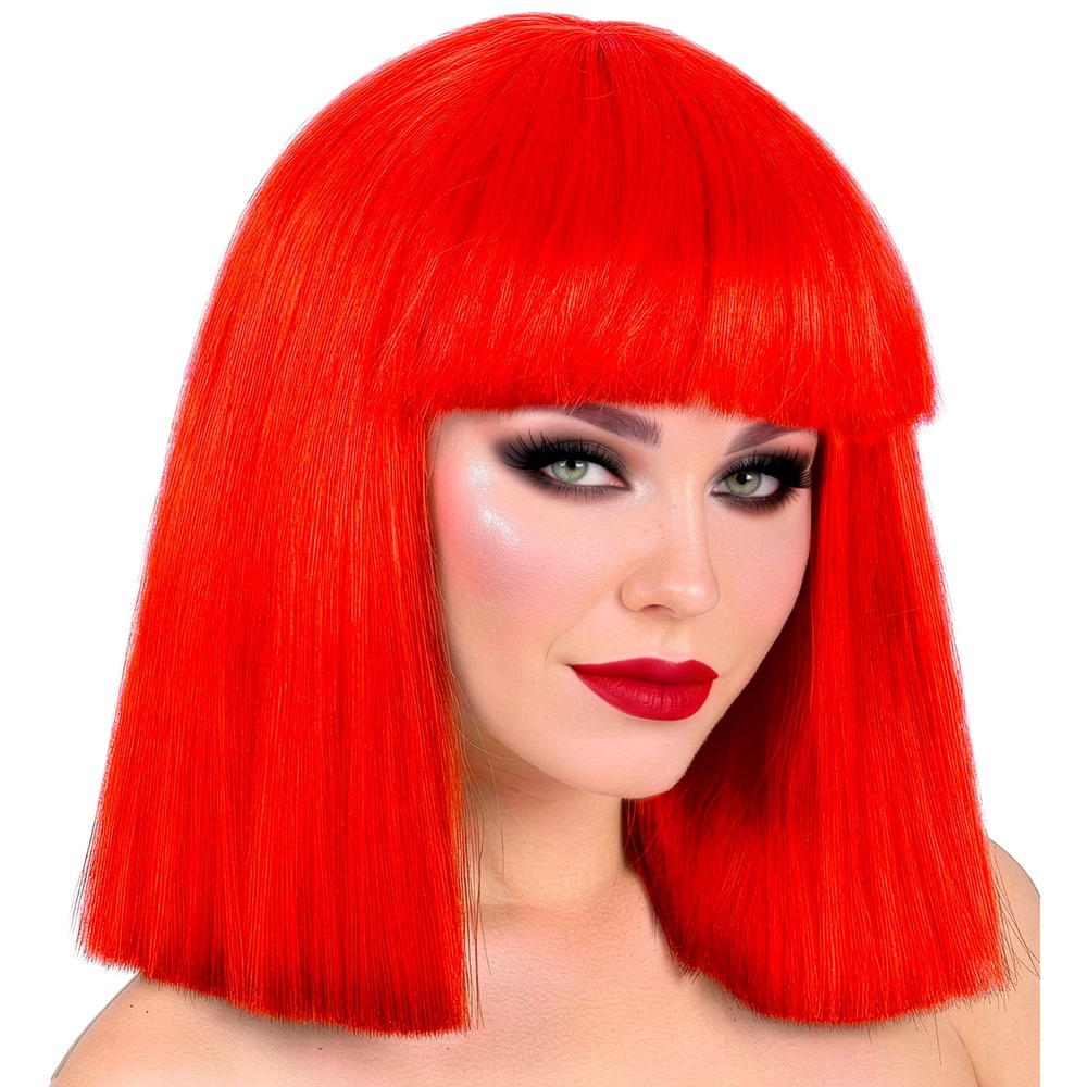 Showgirl Paryk Rød | 70'erne Disco Paryk - Hovedtilbehør - Temashop