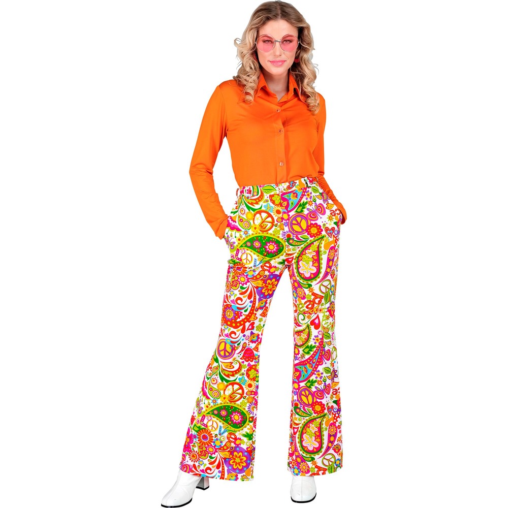 60'er Peace & Paisley Bukser | 60'erne Hippie kostume til kvinder - Temashop