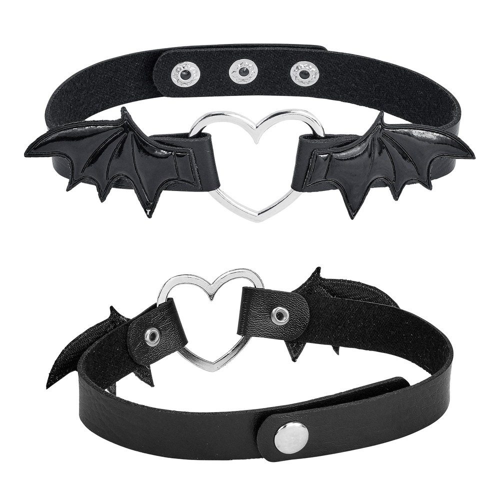 Hjerte Choker Med Flagermusvinger