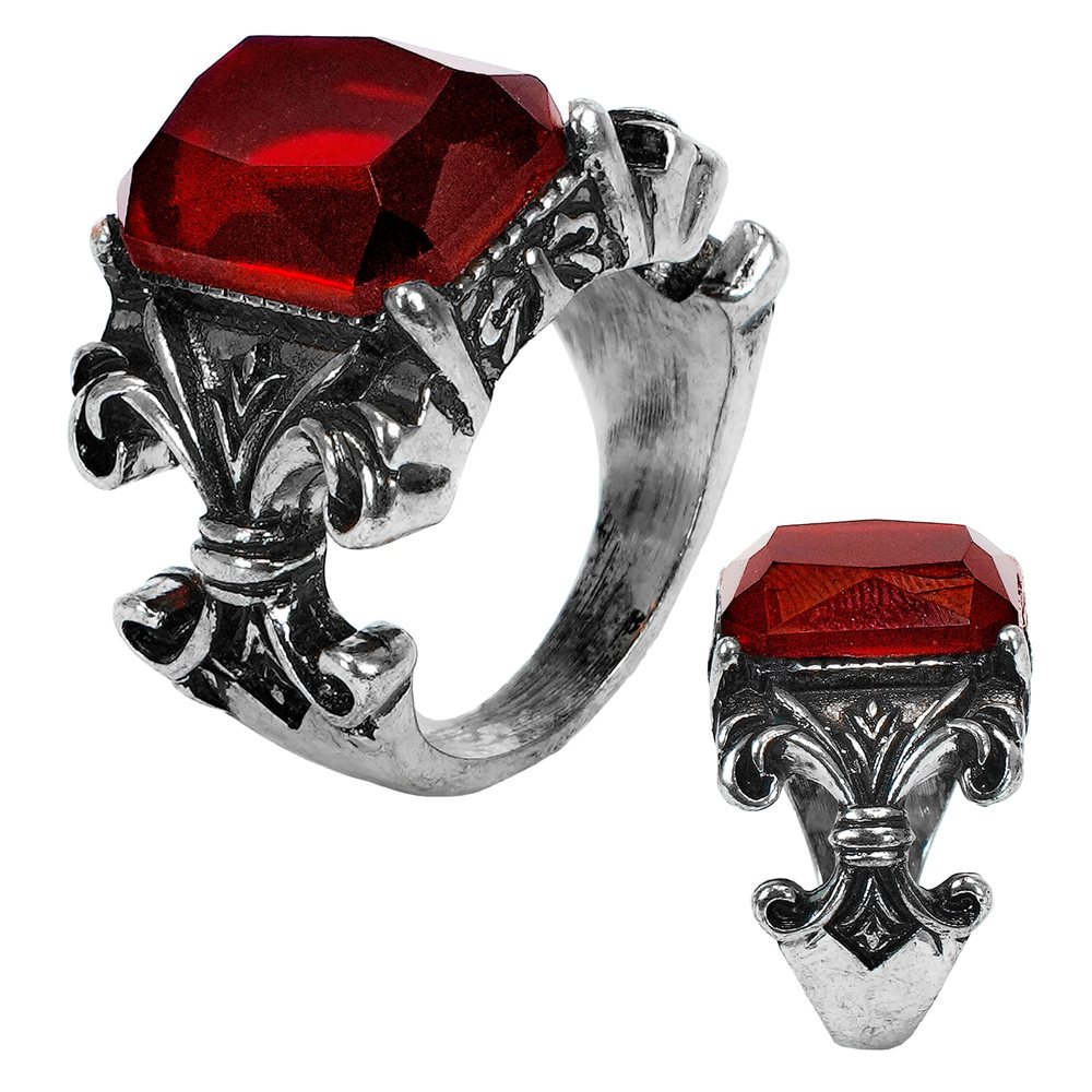 Vampyr Ædelsten Ring Rød | Vampyr Ringe - Smykker - Temashop