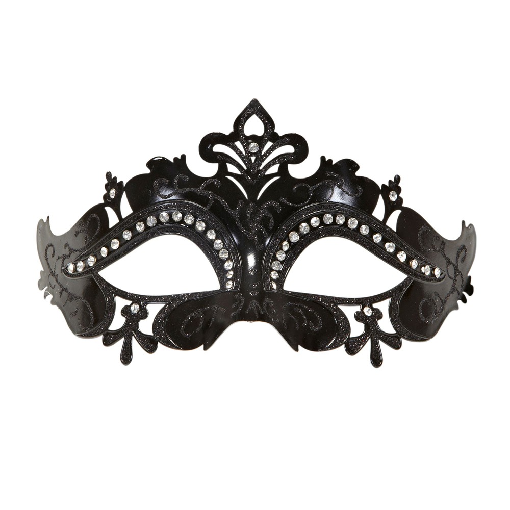 Venetiansk Øjenmaske Sort | Masquerade Maske - Hovedtilbehør - Temashop