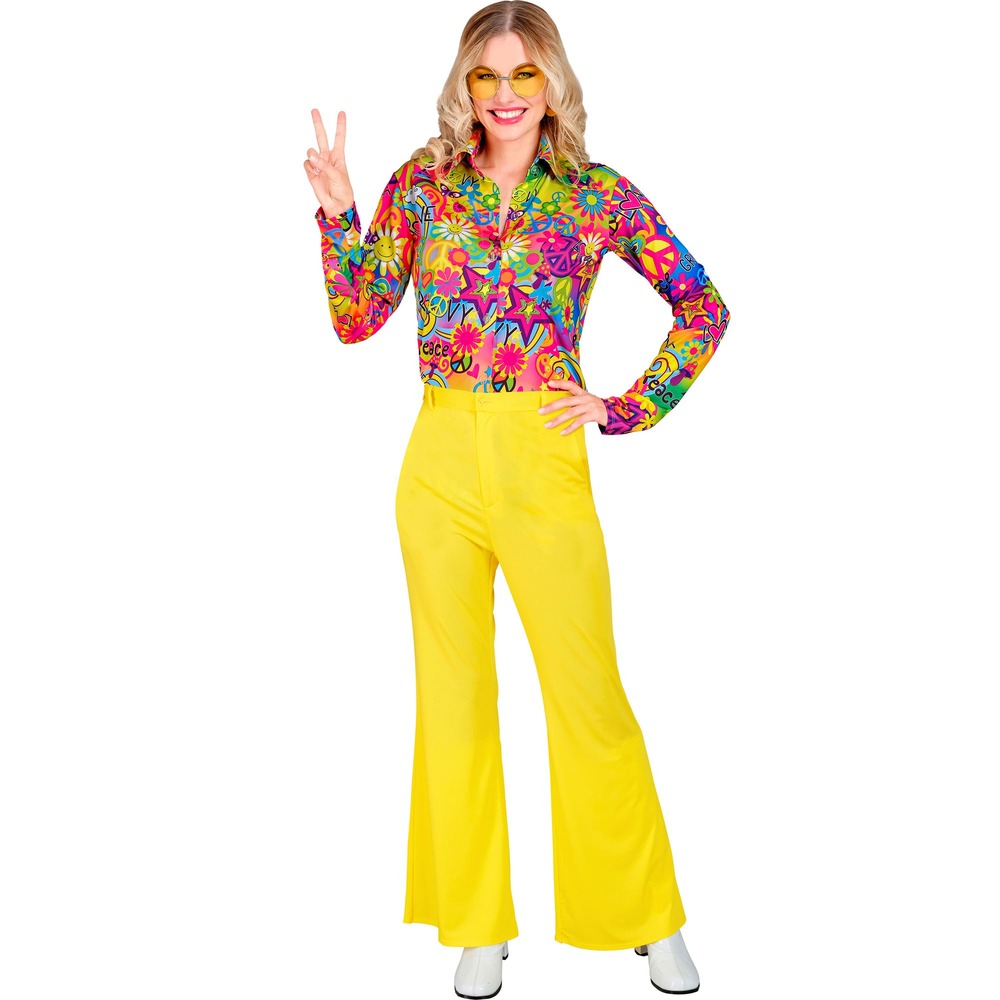 70'er Disco Bukser Gul | 70'erne Disco Bukser / Skørt / Shorts - Beklædning - Temashop
