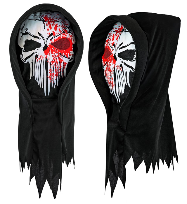 Blodig Reaper Hættemaske Sort