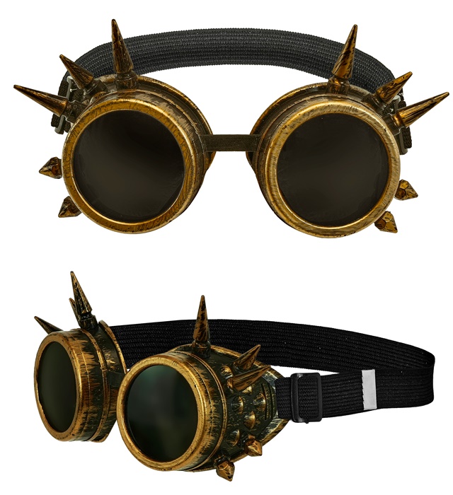 Steampunk Briller Antikguld | Steampunk Briller - Hovedtilbehør - Temashop