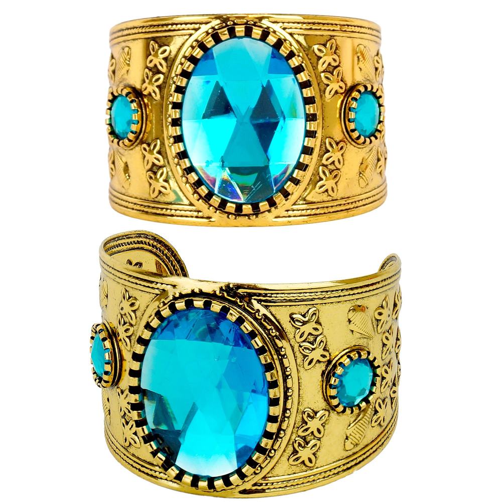 Græsk Armbånd Guld/Blå | Ancient Greece Armbånd - Beklædning - Temashop
