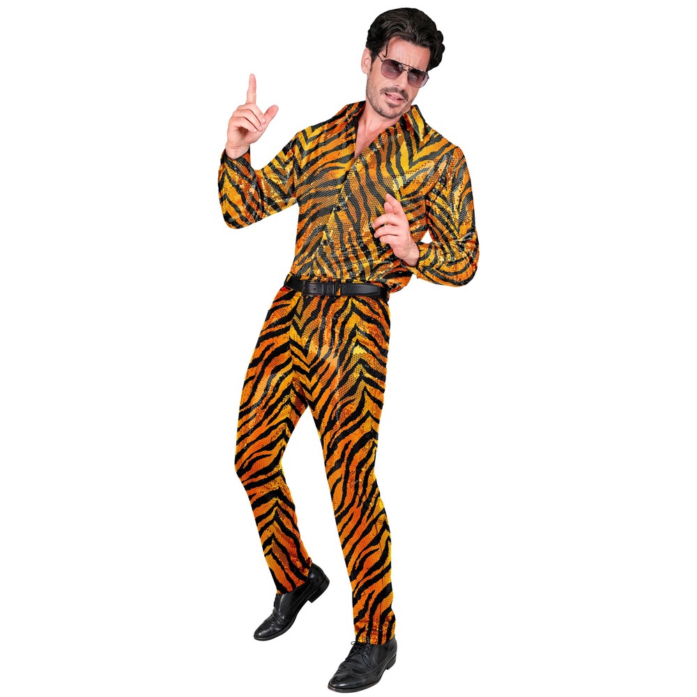 Tiger Pailletbukser Orange | Tiger Bukser / Skørt / Shorts - Beklædning - Temashop