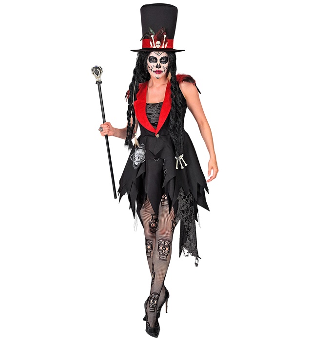 Voodoo Dronning Kostume - Halloween kostume til voksne i størrelserne XS-XL | Voodoo kostume til kvinder - Temashop