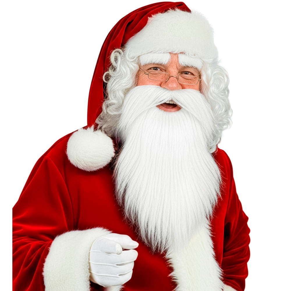 Julemandsskæg Med Overskæg & Øjenbryn