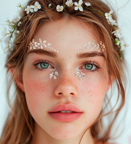 Hippie Daisy Ansigtssmykker | Blomst Sminke / Makeup - Makeup & Negle - Temashop