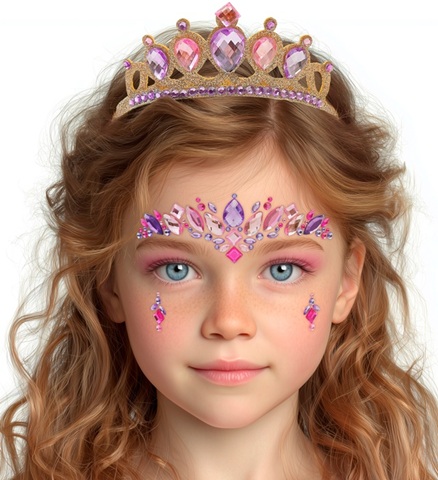 Prinsesse Ansigtssmykker Lyserød/Lilla | Prinsesse Sminke / Makeup - Makeup & Negle - Temashop