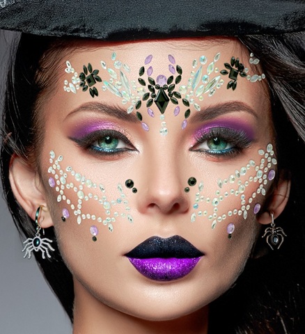 Edderkoppespind Ansigtskrystaller | Edderkop Sminke / Makeup - Makeup & Negle - Temashop