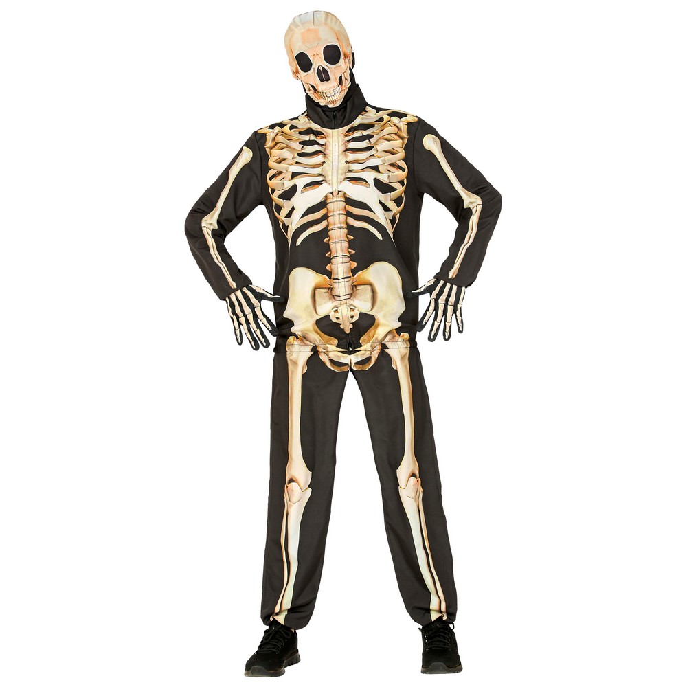 Klassisk Skelet Kostume - Halloween kostume til voksne i størrelserne S-XL | Skelet - Temashop