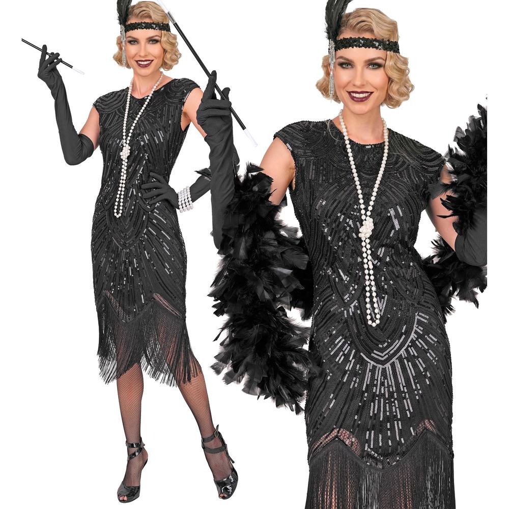 20'er Gatsby Flapper Kostume Sort | 20'erne Gangster kostume til kvinder - Temashop