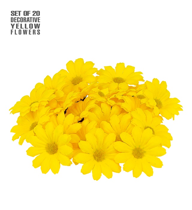Kunstige Blomster Gul - 20 stk | Blomst Kunstige blomster - Temashop