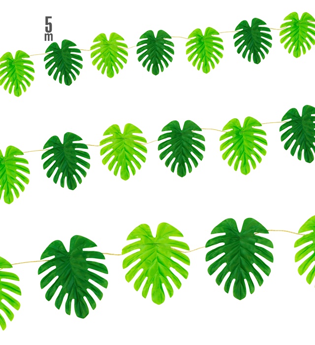 Monstera Blad Guirlande Grøn