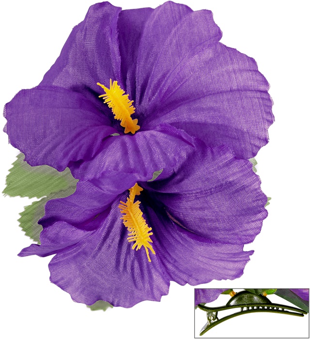 Hibiscus Hårclips Lilla | Hawaii Hårclips - Hovedtilbehør - Temashop