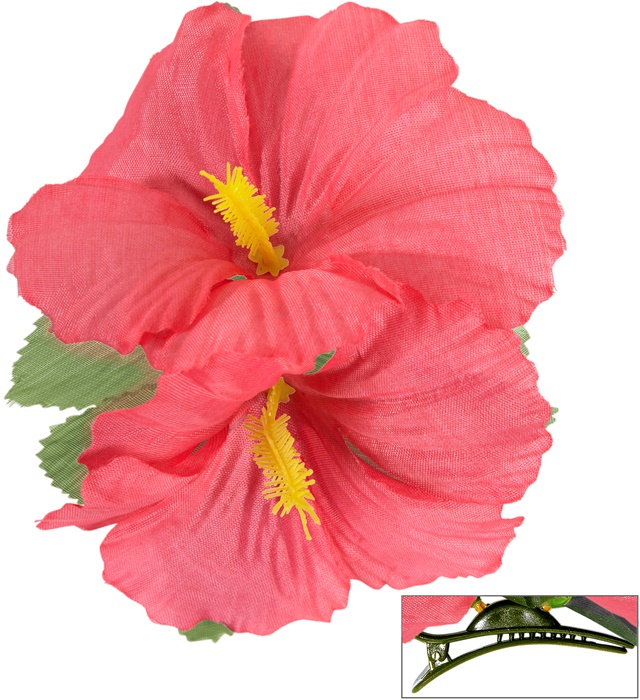Hibiscus Hårclips Lyserød | Hawaii Hårclips - Hovedtilbehør - Temashop