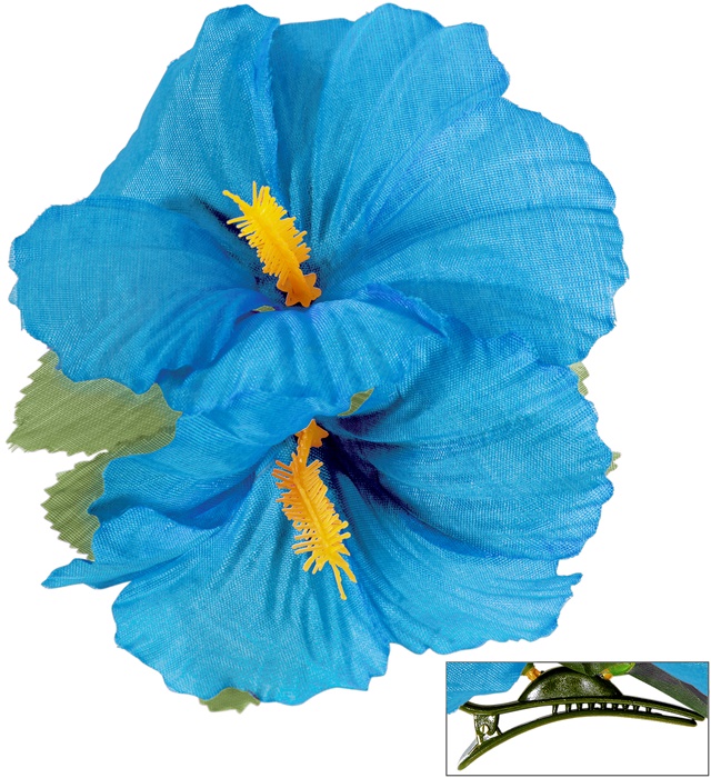 Hibiscus Hårclips Lyseblå | Hawaii Hårclips - Hovedtilbehør - Temashop