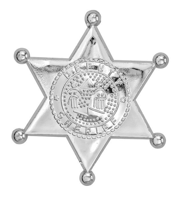 Sherifstjerne Sølv | Det vilde vesten Badges / Brocher - Smykker - Temashop