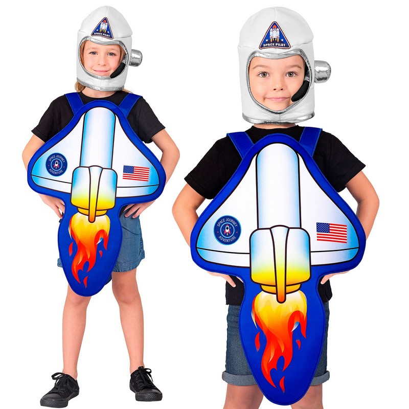 Astronaut Bib Børnekostume - Temafester kostume til børn | Rummet udklædning til børn - Temashop