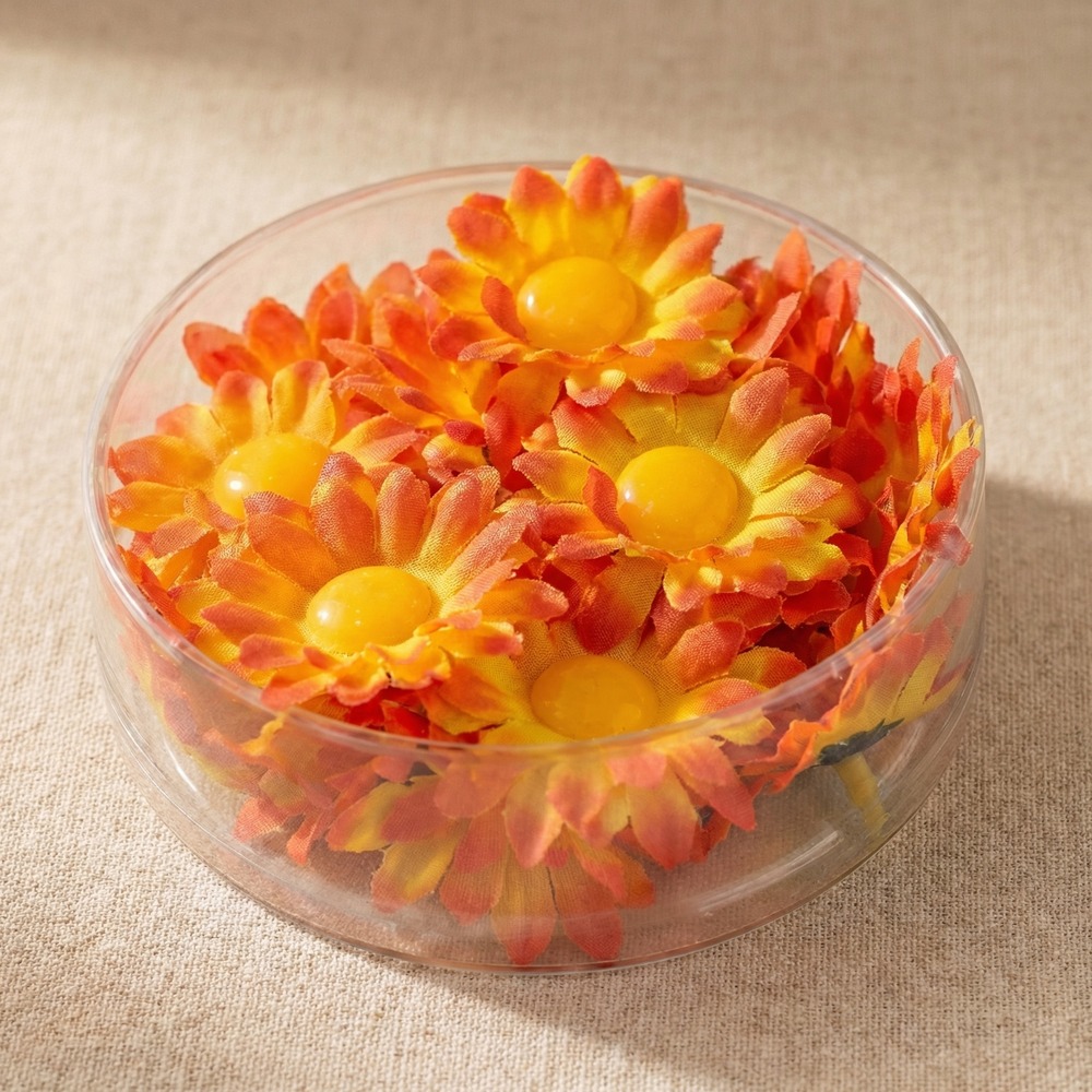 Kunstige Margueritter Orange/Gul - 20 stk | Blomst Kunstige blomster - Temashop