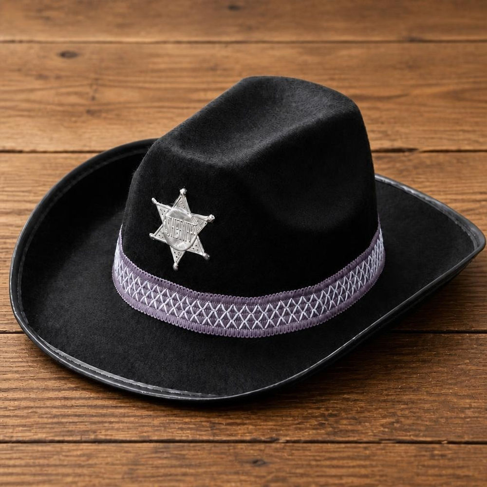 Cowboy Sherif Børnehat (55 cm) | Det vilde vesten Hat / Hue / Hjelm - Hovedtilbehør - Temashop