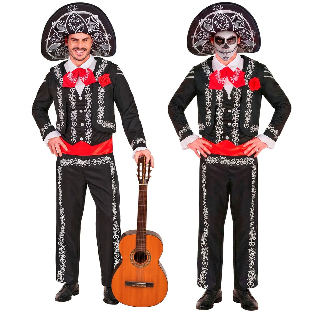 Día De Los Muertos Mariachi Kostume | Day of the Dead kostume til mænd - Temashop