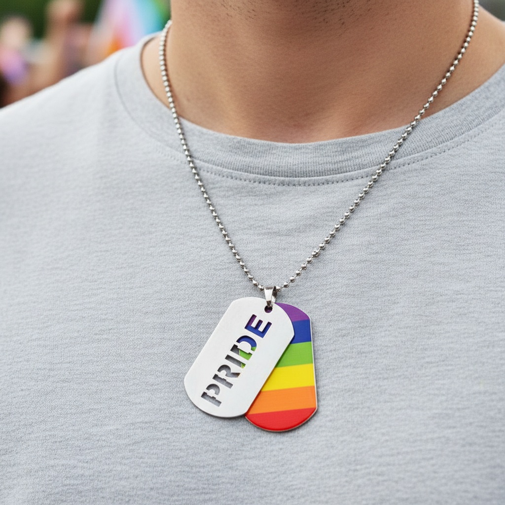 Pride Dogtag Halskæde | Pride Halskæder - Smykker - Temashop