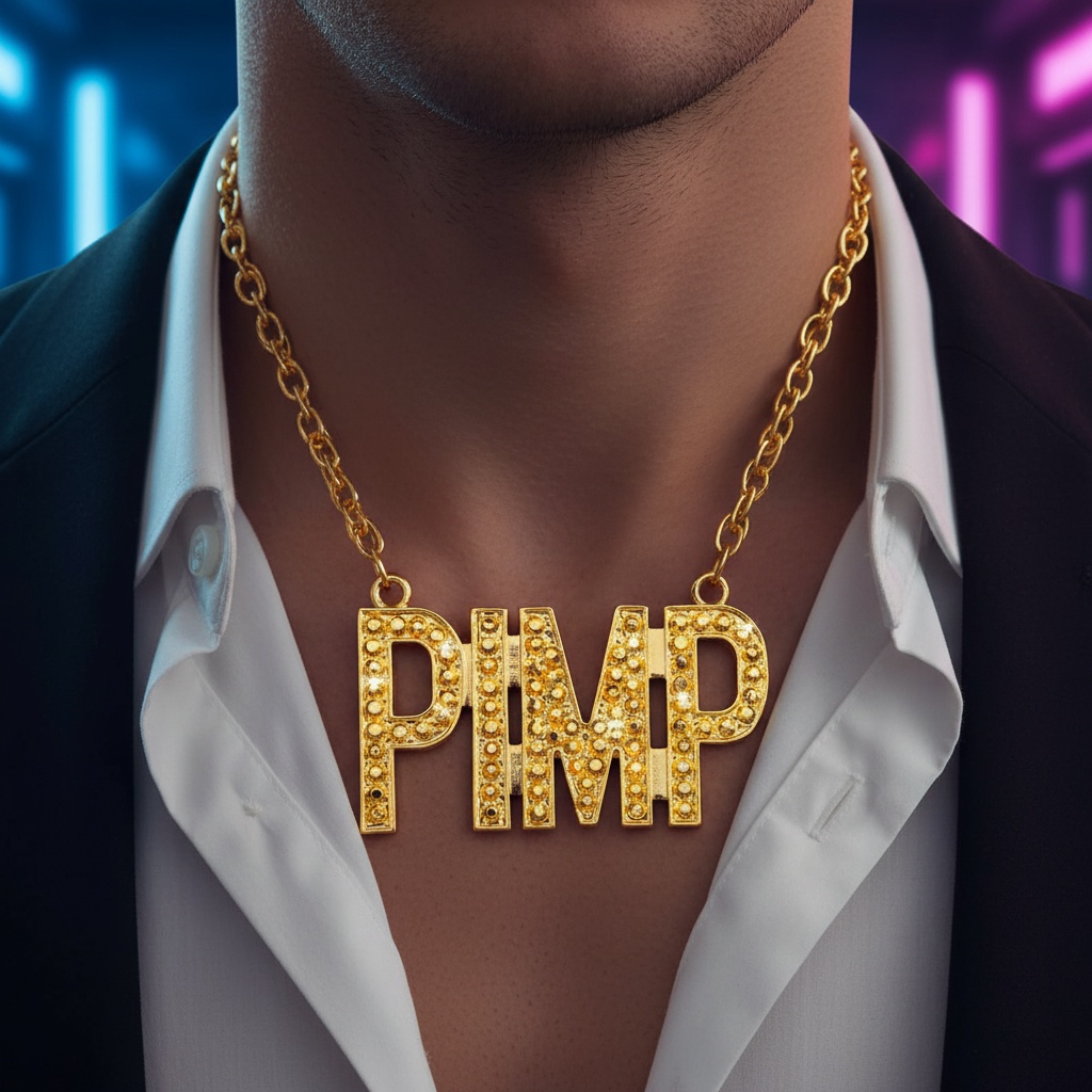Pimp Halskæde Guld (65 cm) | Pimp Halskæder - Smykker - Temashop