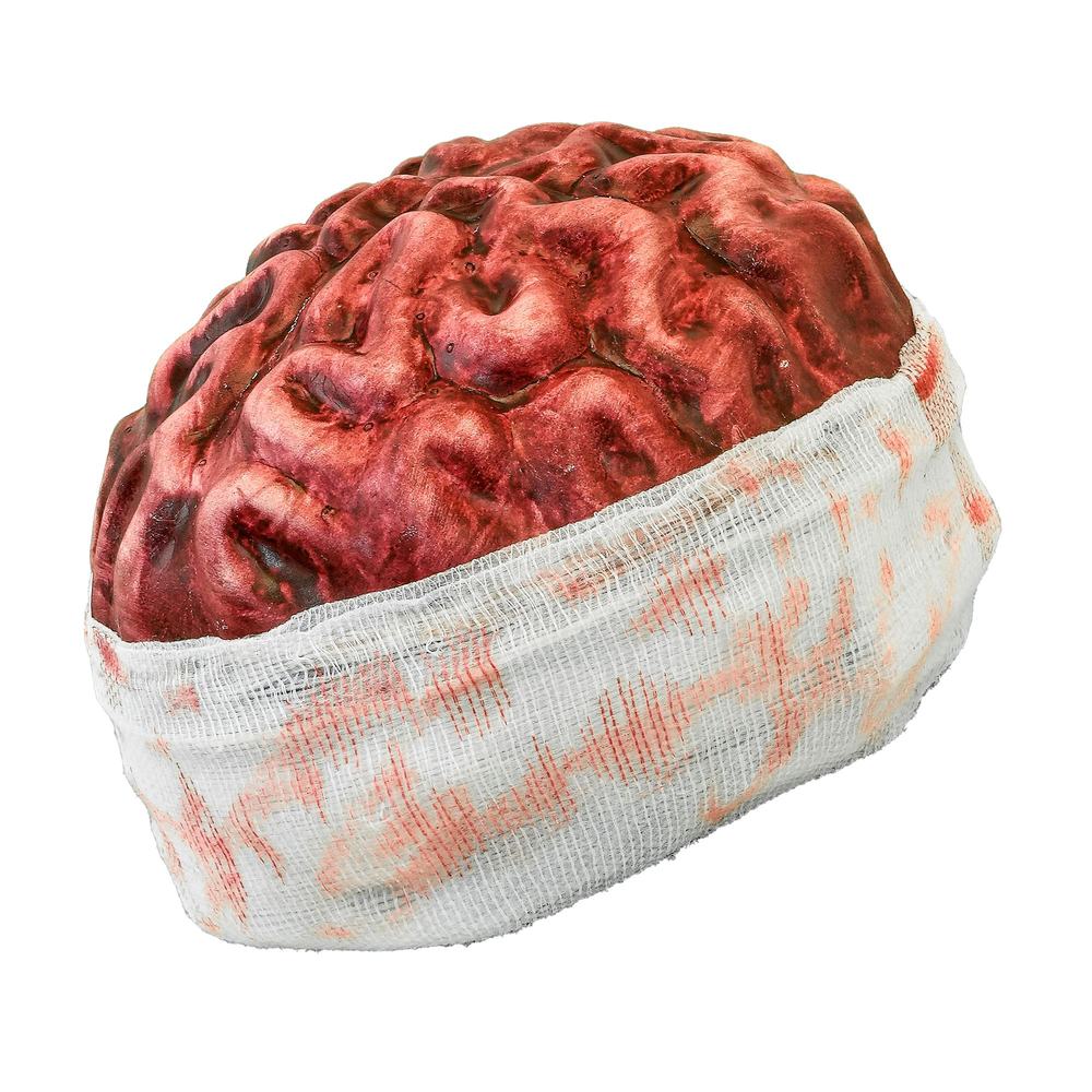 Blodig Hjerne Hat | Halloween Hat / Hue / Hjelm - Hovedtilbehør - Temashop