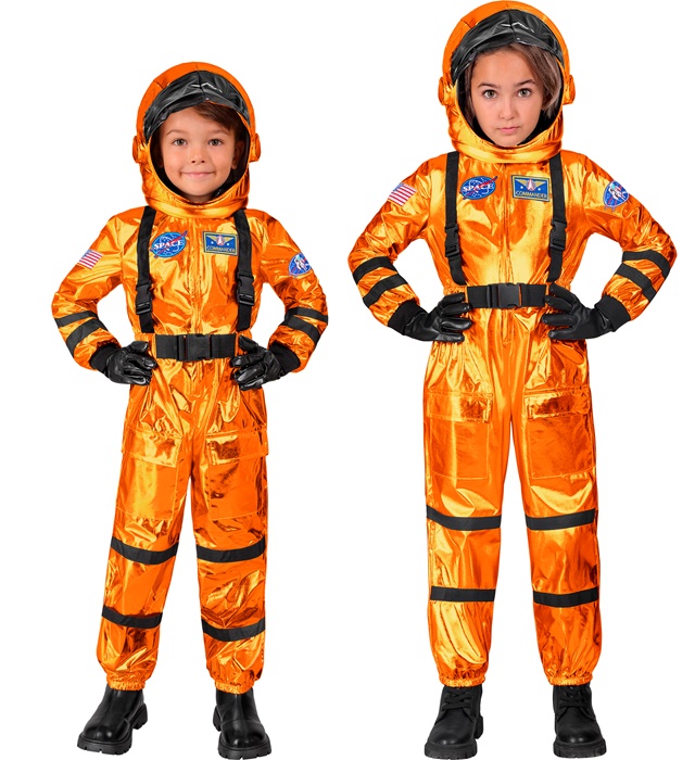 Astronaut Børnekostume Orange