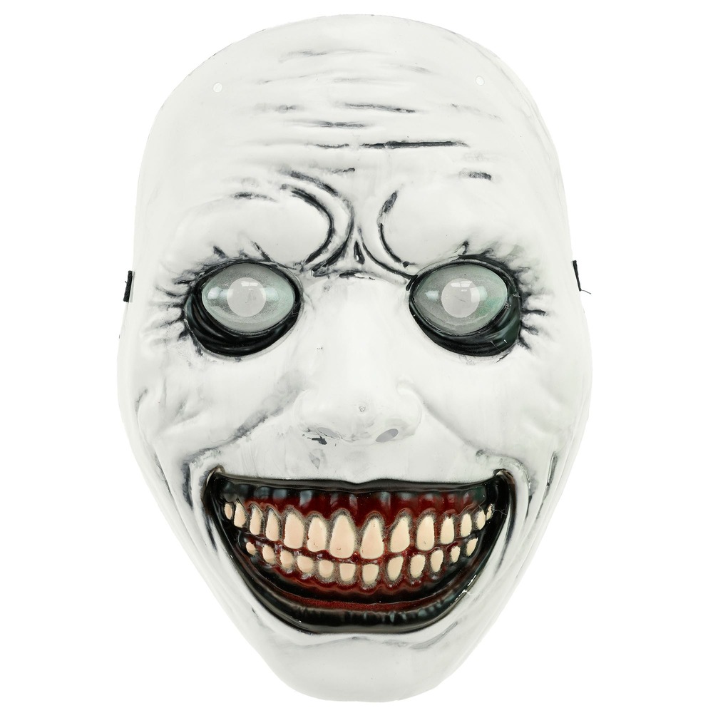 Hvid Monstermaske Med Bobleøjne | Monster Maske - Hovedtilbehør - Temashop