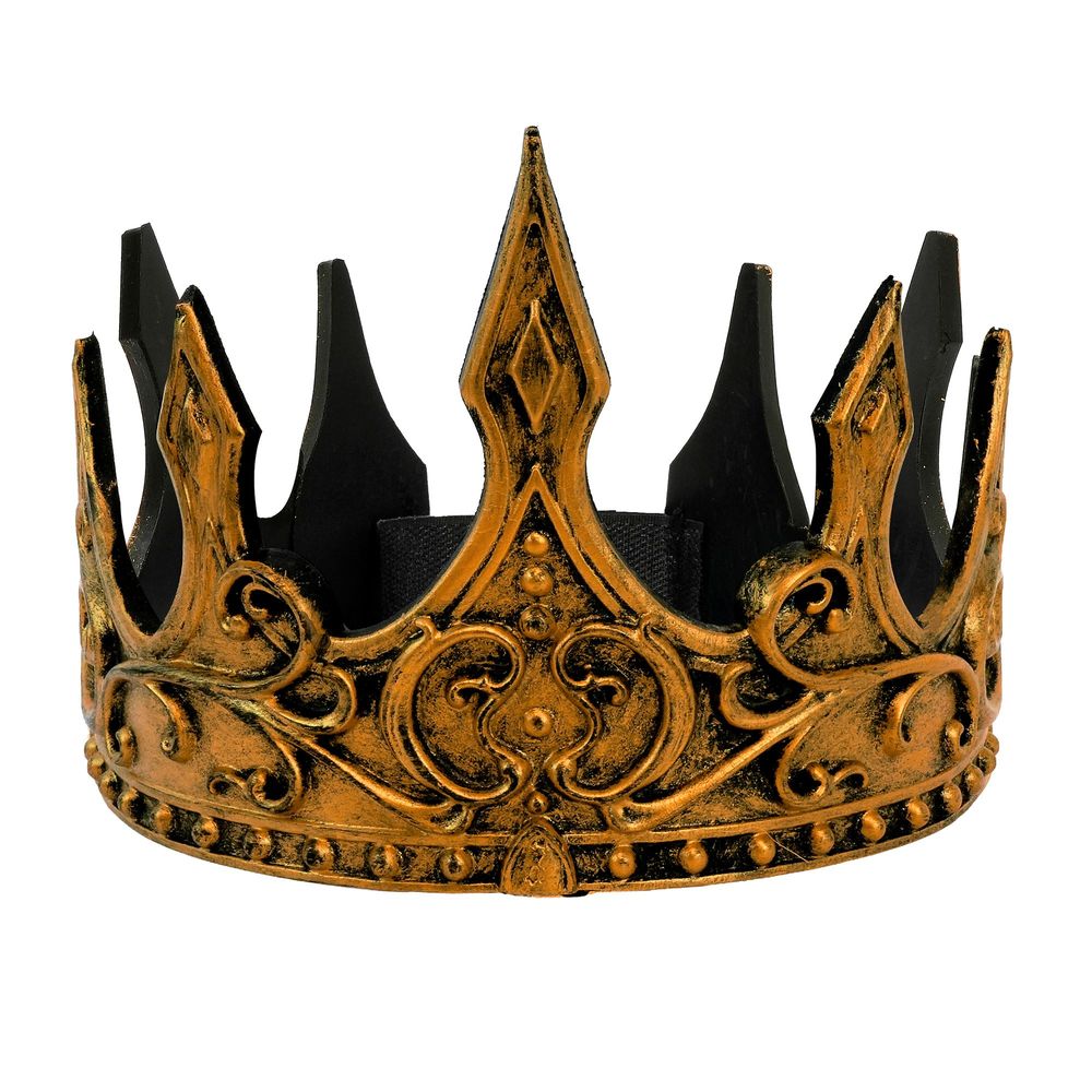 Historisk Kongekrone Guld | Konge Partytiara - Festtilbehør - Temashop
