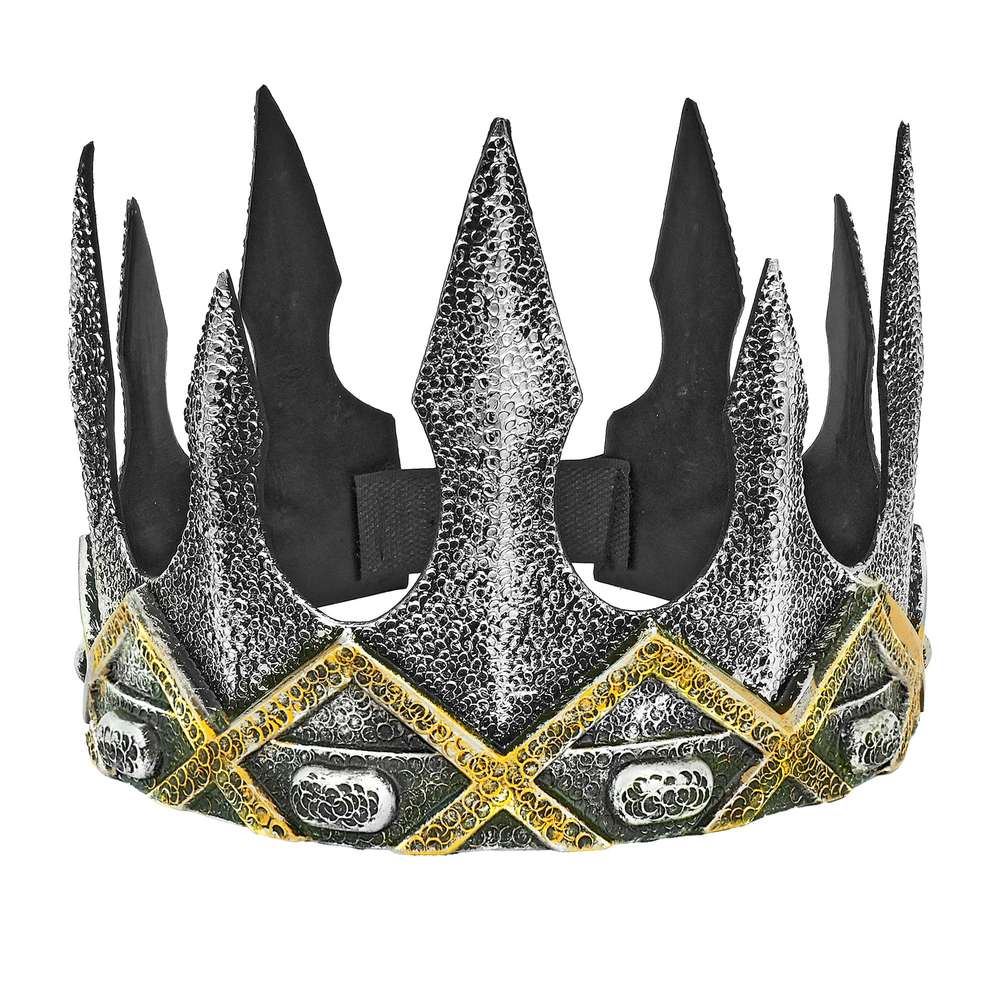 Historisk Kongekrone Sølv | Konge Partytiara - Festtilbehør - Temashop