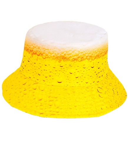 Ølskum Bøllehat Gul | Oktoberfest Hat / Hue / Hjelm - Hovedtilbehør - Temashop