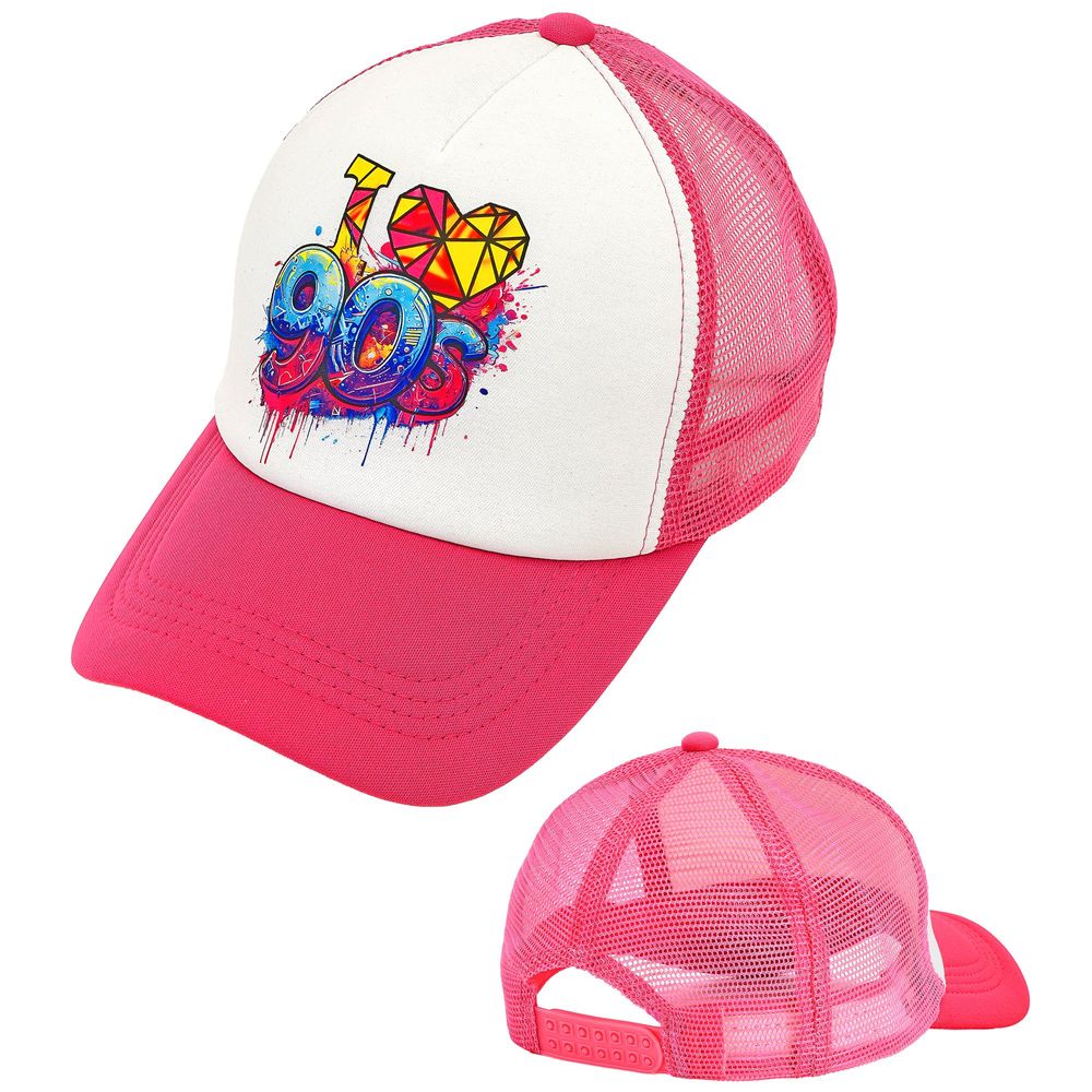 I Love 90s Kasket | 90'erne Retro Hat / Hue / Hjelm - Hovedtilbehør - Temashop