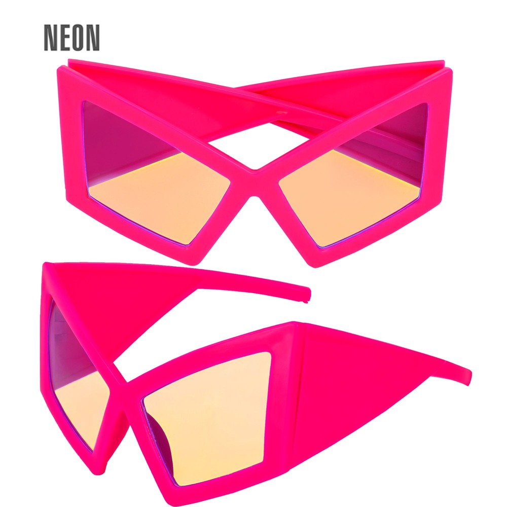 Neon Lyserøde Partybriller | UV / Neon Briller - Hovedtilbehør - Temashop
