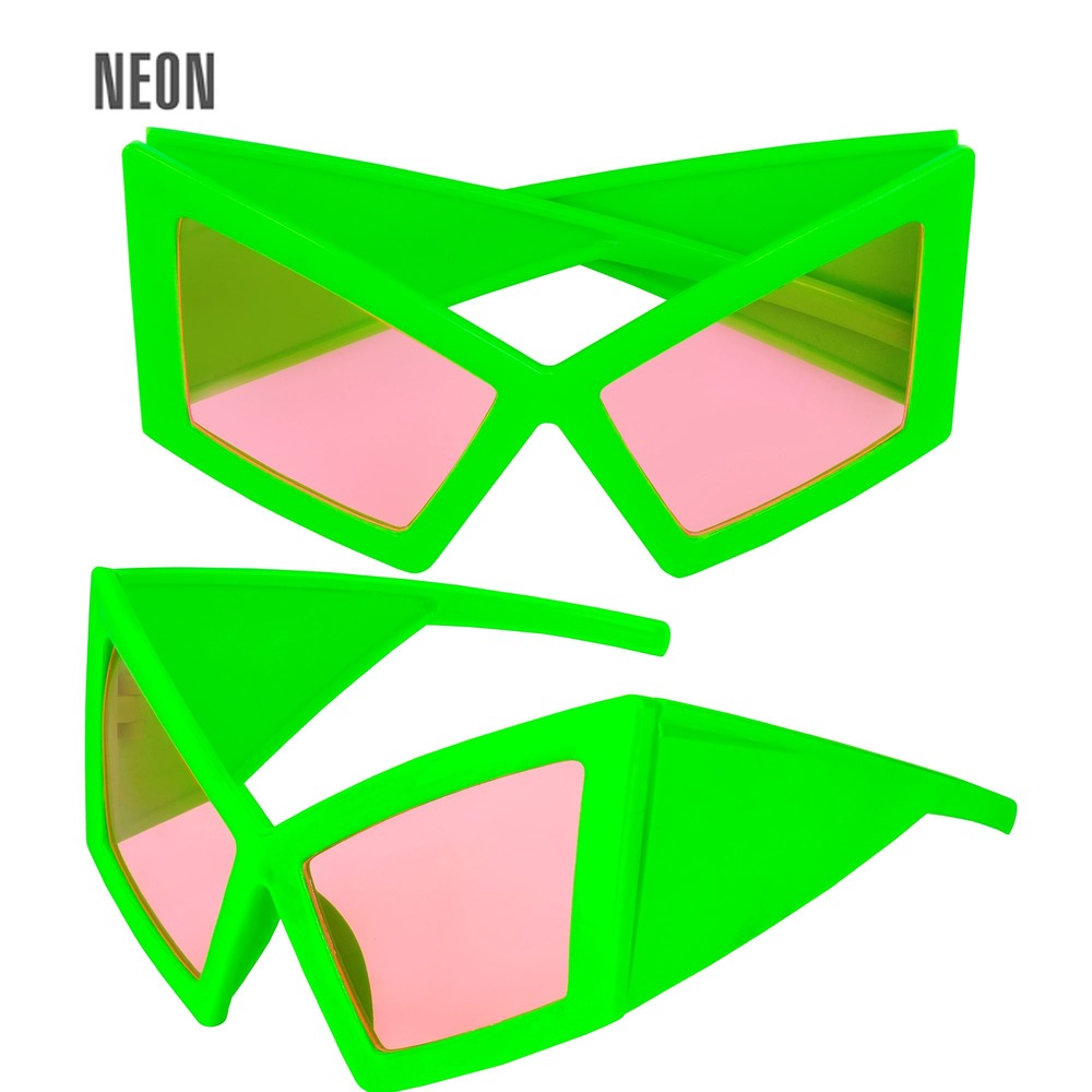 Partybriller Neon Grøn | UV / Neon Briller - Hovedtilbehør - Temashop