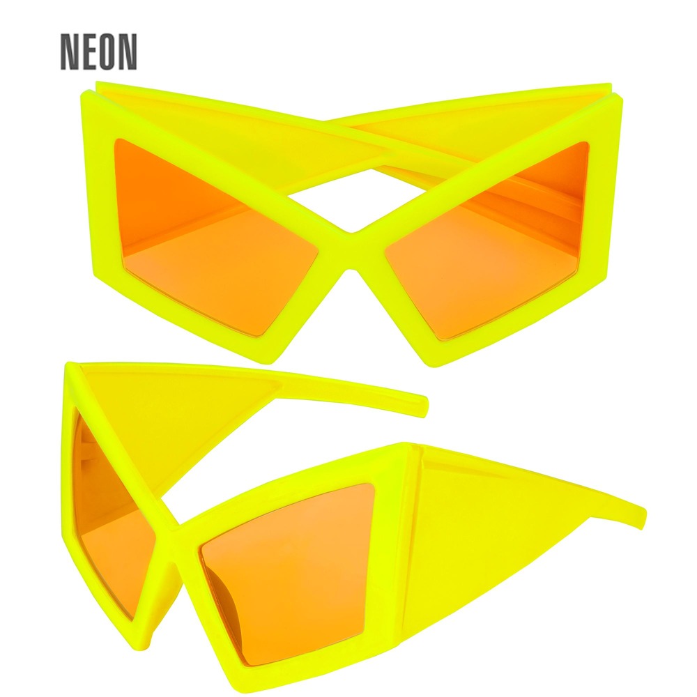 Neon Partybriller Gul | UV / Neon Briller - Hovedtilbehør - Temashop