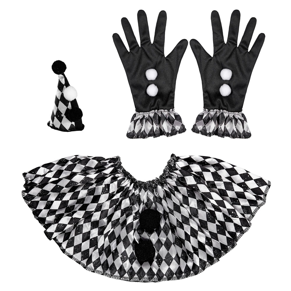 Harlekin Sort/Hvid Tilbehørskit | Harlequin Tilbehørskit - Kropstilbehør - Temashop