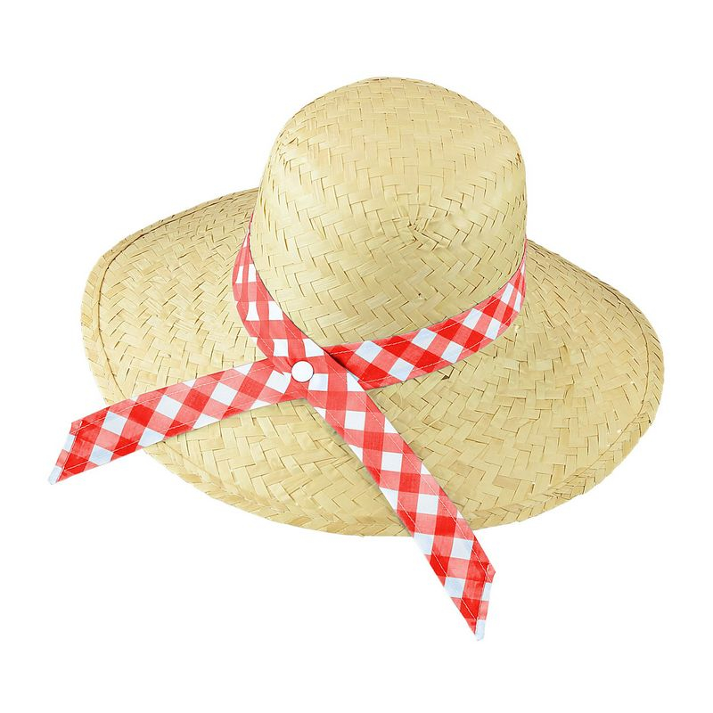 Bondepige Stråhat | Landmand Hat / Hue / Hjelm - Hovedtilbehør - Temashop