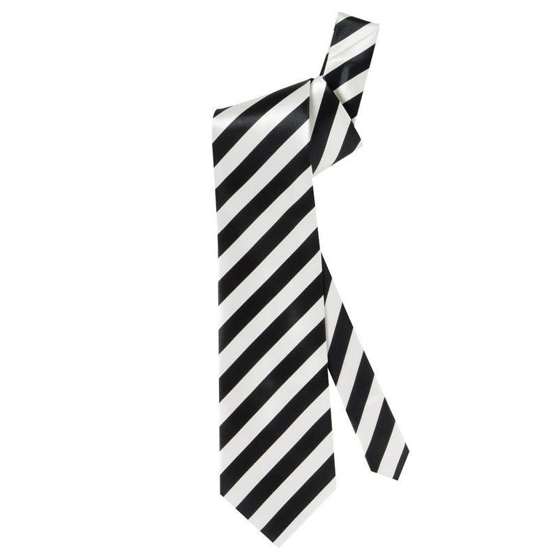 Stribet Slips Sort/Hvid | Slips - Beklædning - Temashop