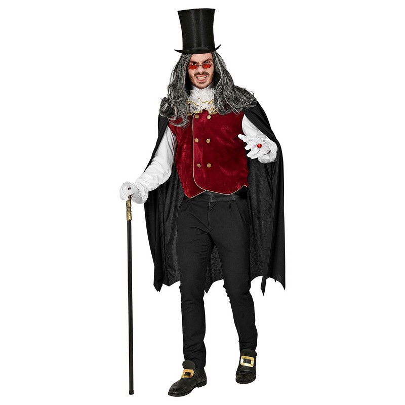 Gotisk Vampyr Grev Kostume - Halloween kostume til voksne i størrelserne M-XL | Vampyr kostume til mænd - Temashop