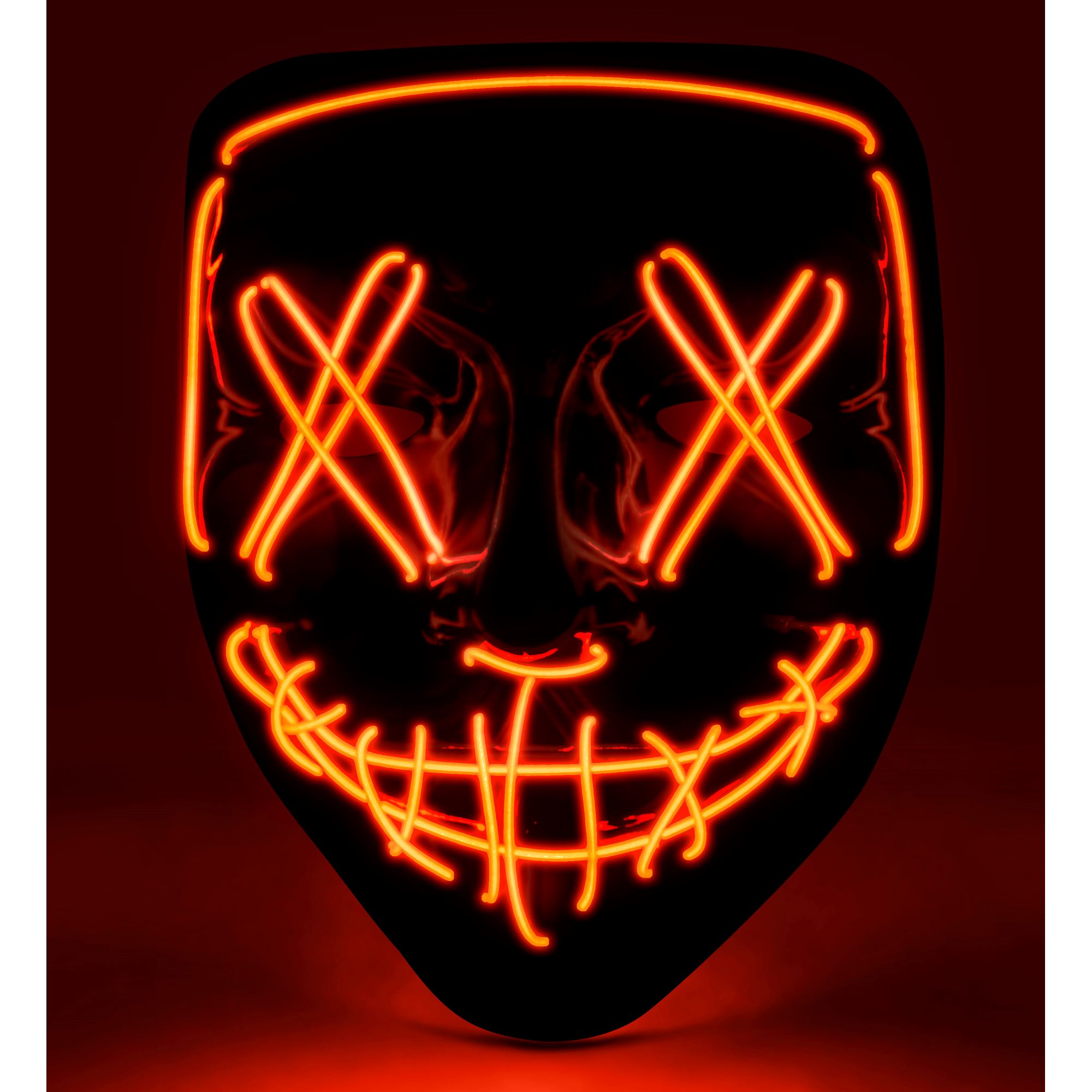 Purge LED Maske Rød