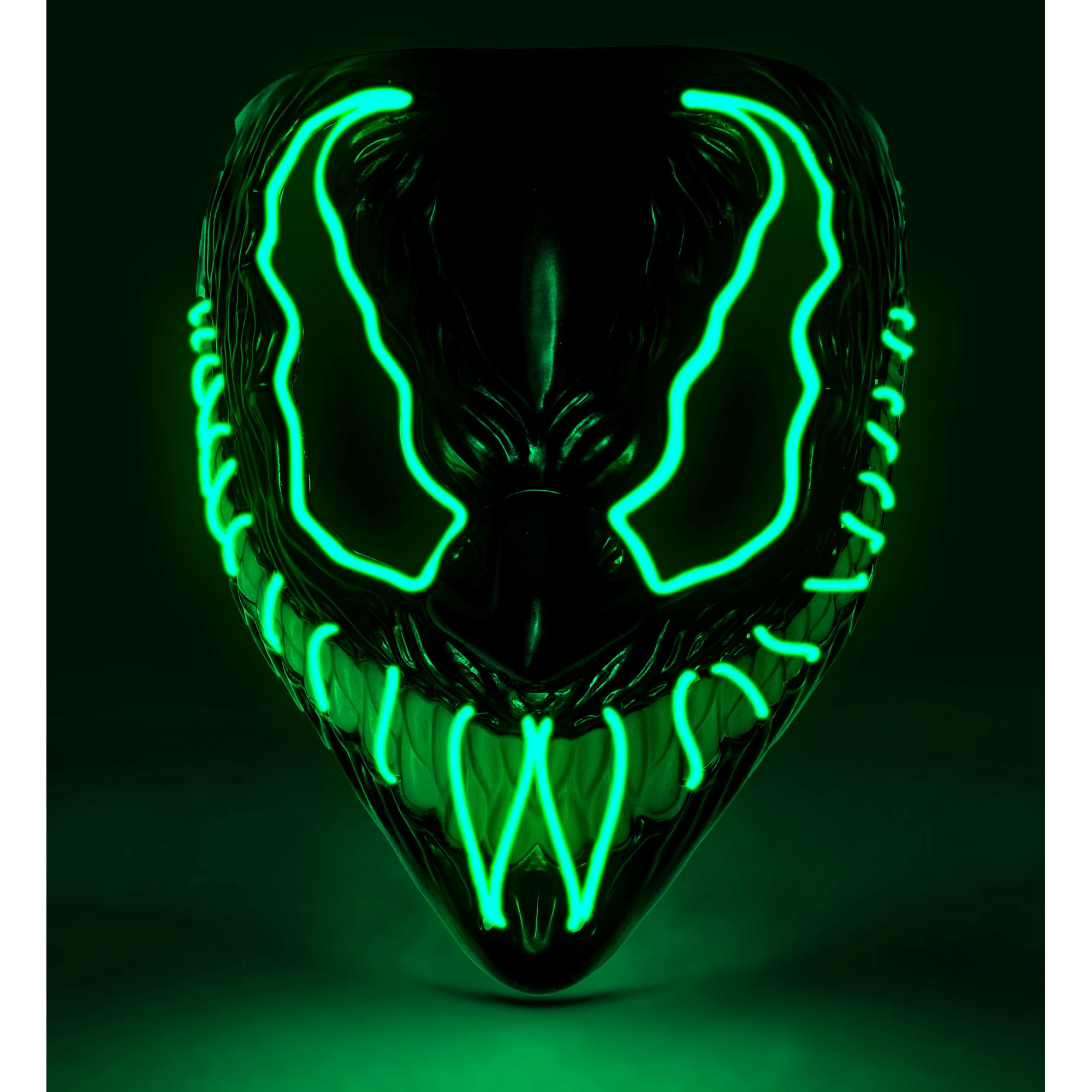 Monster LED Maske Grøn