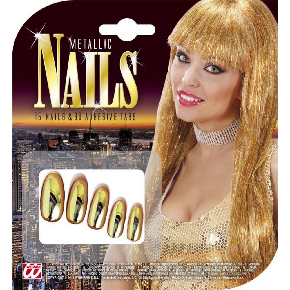 Metalliske Negle Guld | Guld tema Negle / Neglelak - Makeup / Negle - Temashop