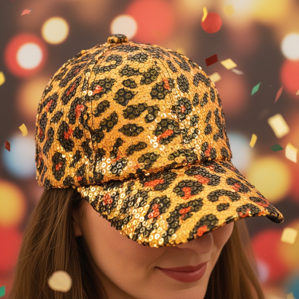 Leopardplettet Kasket | Leopard Hat / Hue / Hjelm - Hovedtilbehør - Temashop