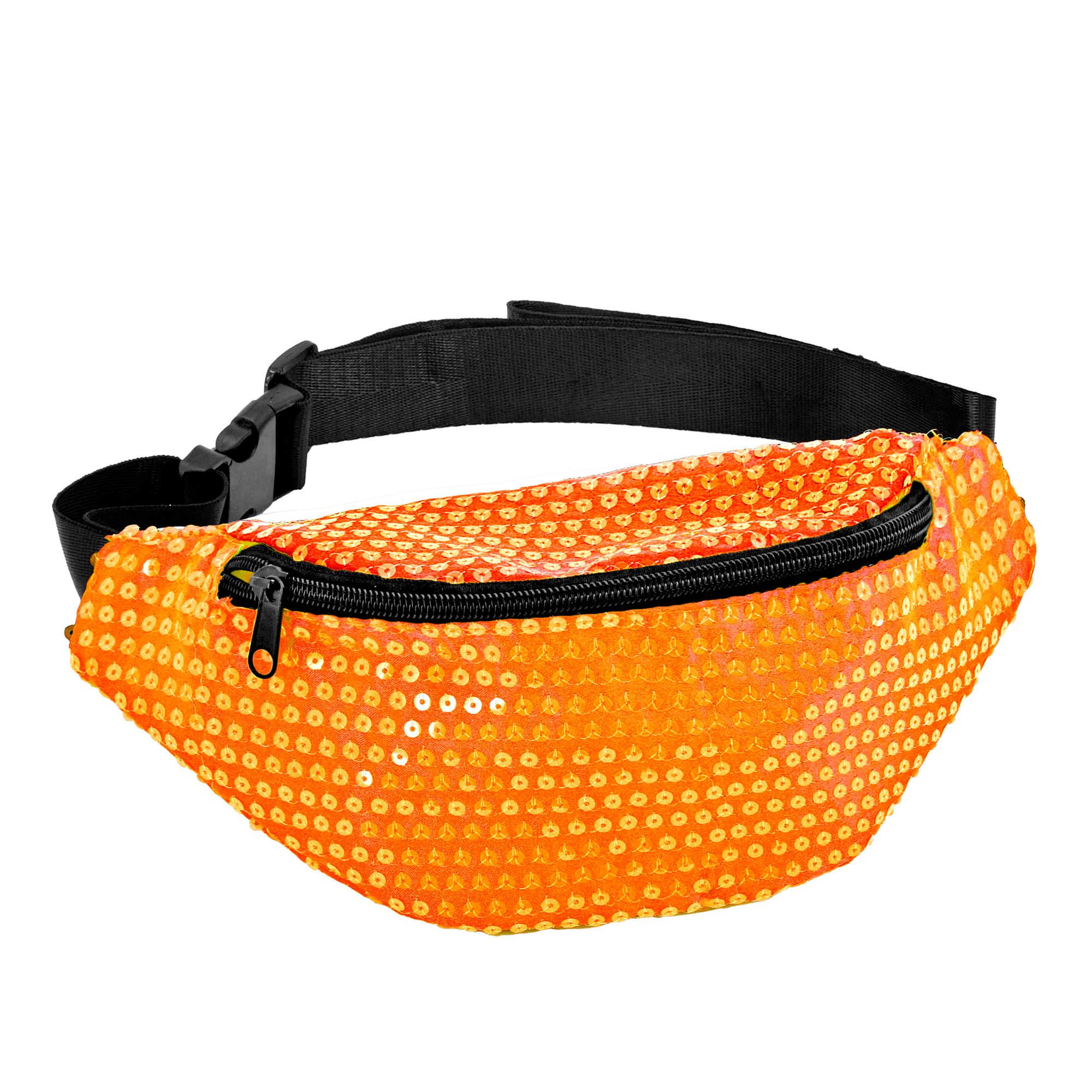 Paillet Bæltetaske Neonorange | Orange tema Taske / Pung - Kropstilbehør - Temashop