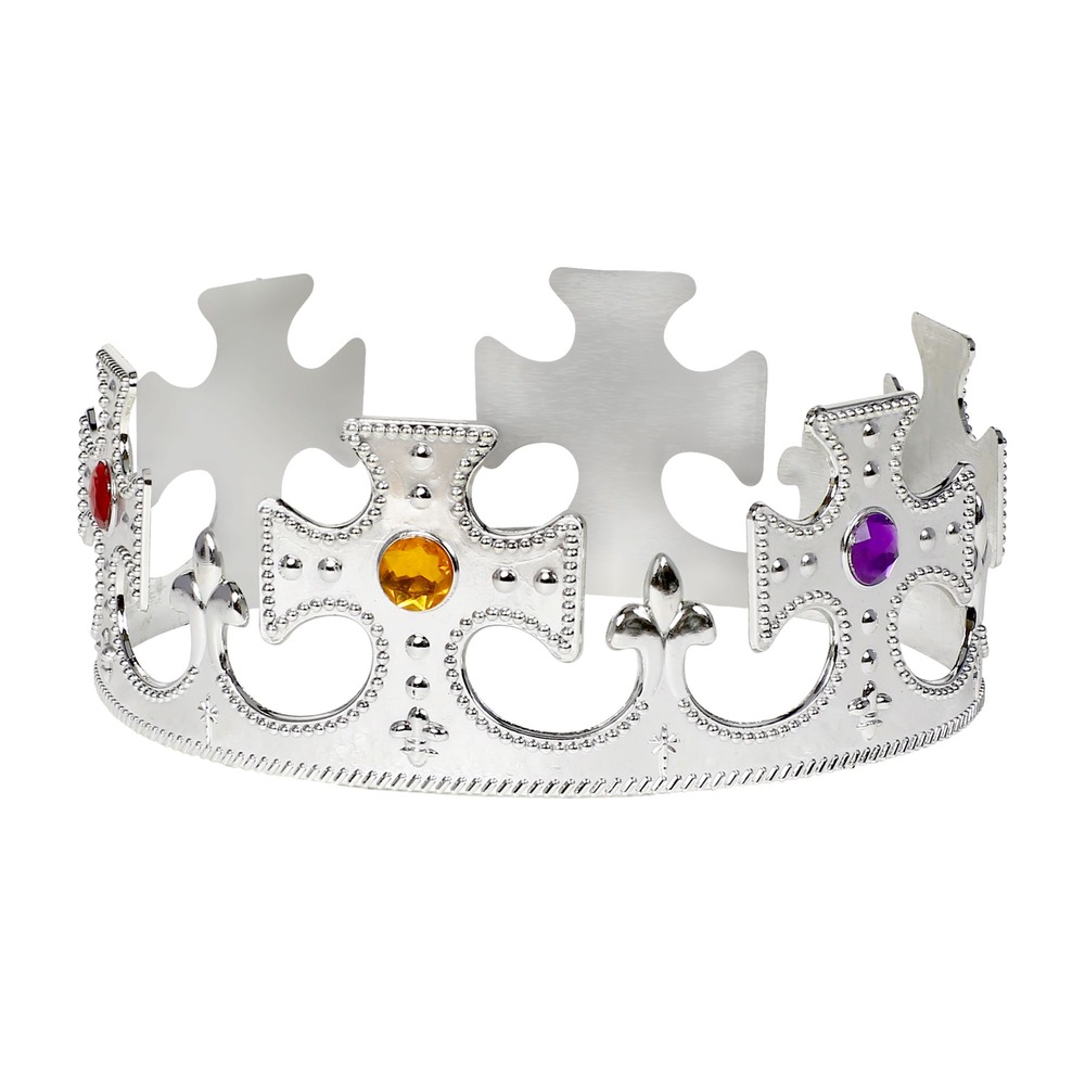 Kongekrone Sølv | Konge Partytiara - Festtilbehør - Temashop